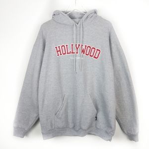 Over sized hoodie Hollywood outlined embroidered